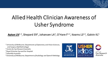 Allied Health Clinician Awareness of Usher Syndrome