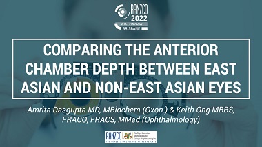 Comparing the anterior chamber depth between East Asian and non-East Asian eyes