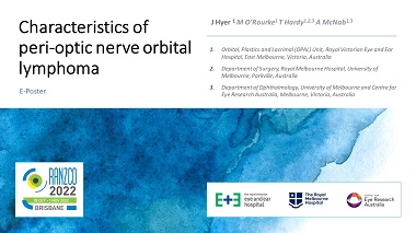 Characteristics of peri-optic nerve orbital lymphoma