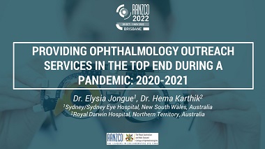 Providing ophthalmology outreach services in the Top End during a pandemic: 2020-2021