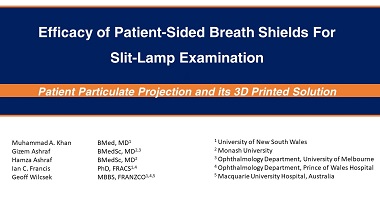 Efficacy of patient-sided breath shields for slit-lamp examination