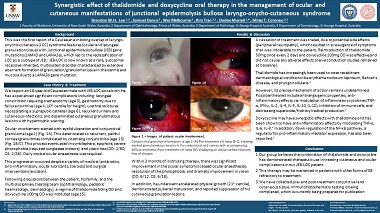 Synergistic effect of thalidomide and doxycycline oral therapy in the management of ocular and cutaneous manifestations of junctional epidermolysis bullosa laryngo-onycho-cutaneous syndrome