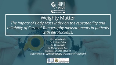 Weighty matter - the impact of Body Mass Index on the repeatability and reliability of Corneal Tomography measurements in patients with Keratoconus.