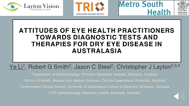 Attitudes of eye health practitioners towards diagnostic tests and therapies for dry eye disease in Australasia