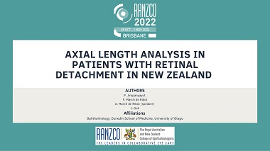 Axial length analysis in patients with retinal detachment in New Zealand