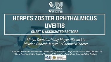 Herpes zoster ophthalmicus uveitis: onset and associated factors.